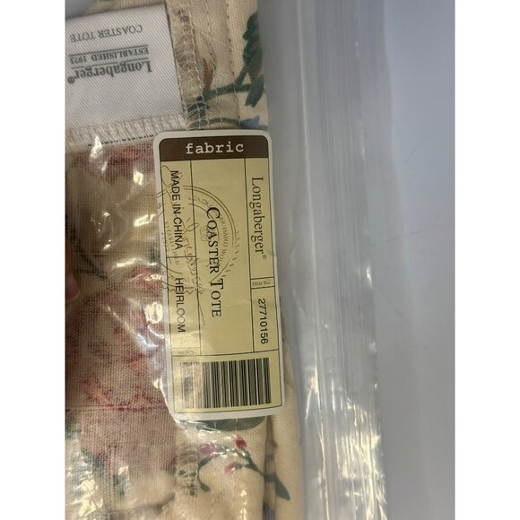 Longaberger Coaster Tote Basket Liner "Heirloom Floral Fabric" NIP #27710156 - Picture 4 of 4